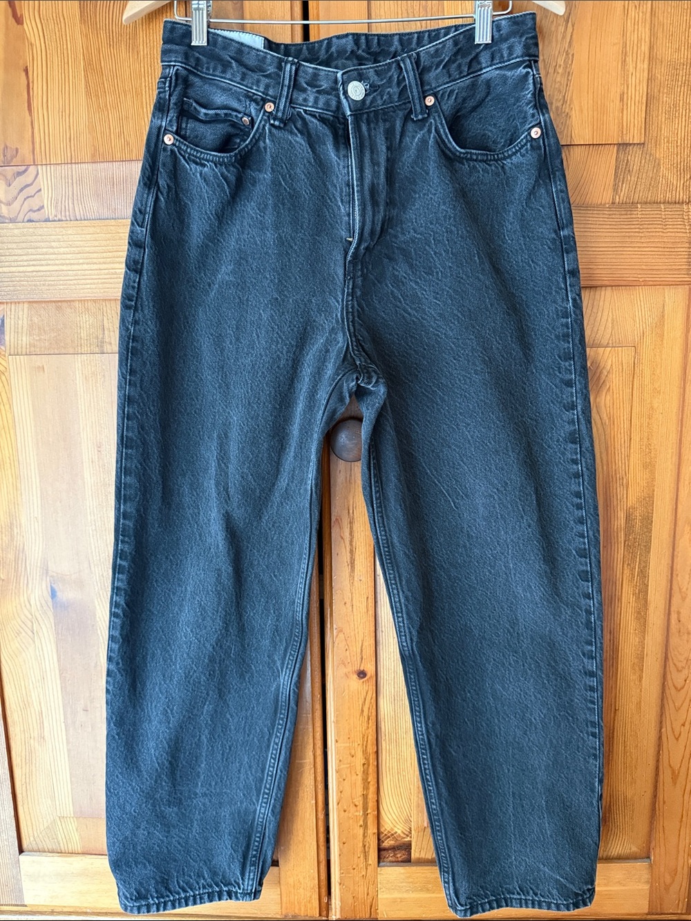 H&M Men's Black Washed Denim Jeans.  Size 31x32